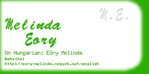 melinda eory business card